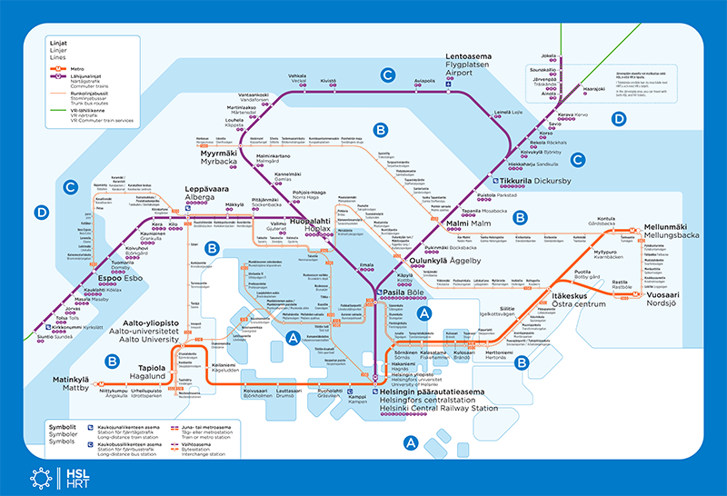 metro kartta helsinki espoo Reittikartat Hsl metro kartta helsinki espoo