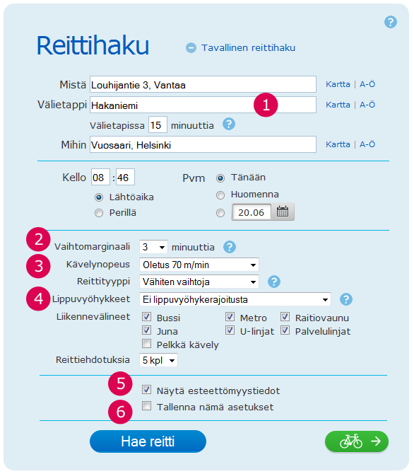 reittiopas kartta Journey Planner: Instructions | HSL reittiopas kartta